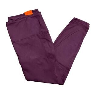 Danskin Women's Active Leggings Side Pockets Soft Italian Plum XXL NWT